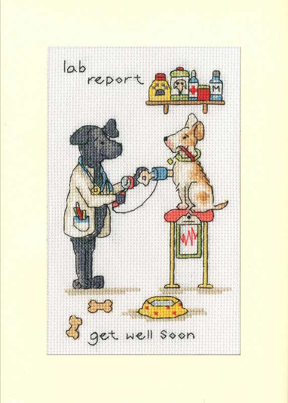Lab Report Cross Stitch Card Kit by Bothy Threads