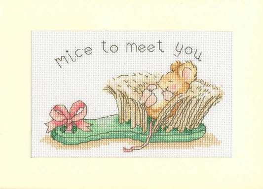 Mice to Meet You Cross Stitch Card Kit By Bothy Threads
