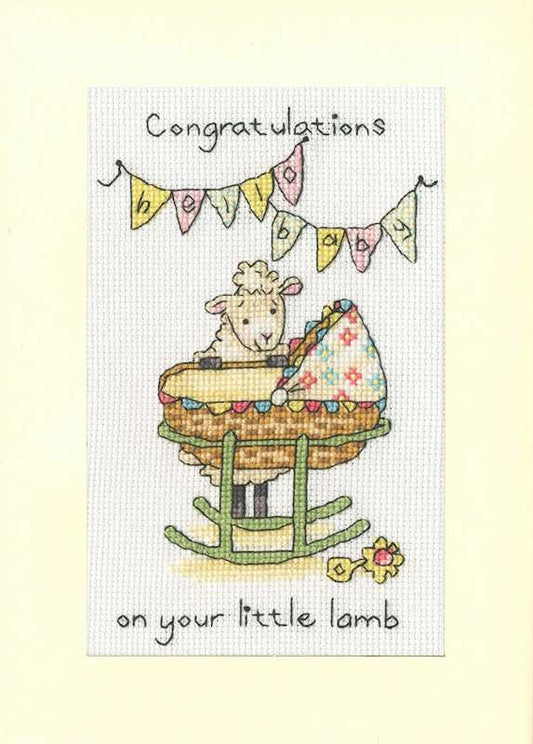 Little Lamb Cross Stitch Card Kit by Bothy Threads
