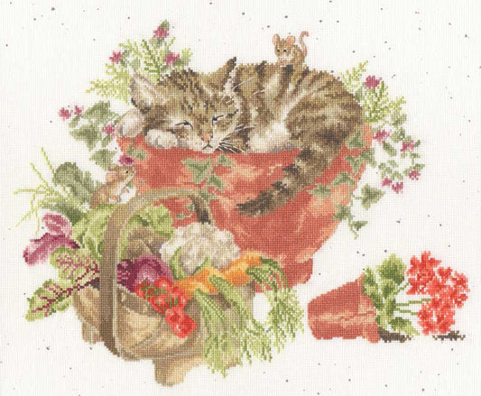 Purrrfect Spot Cross Stitch Kit By Bothy Threads