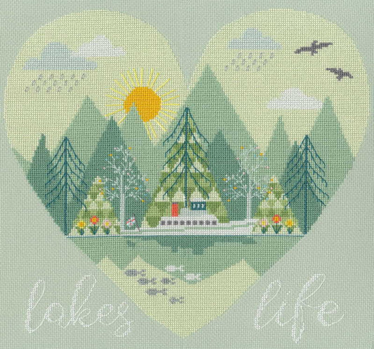 Lakes Life Cross Stitch Kit By Bothy Threads