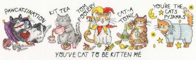 You've Cat to be Kitten Me Cross Stitch Kit By Bothy Threads