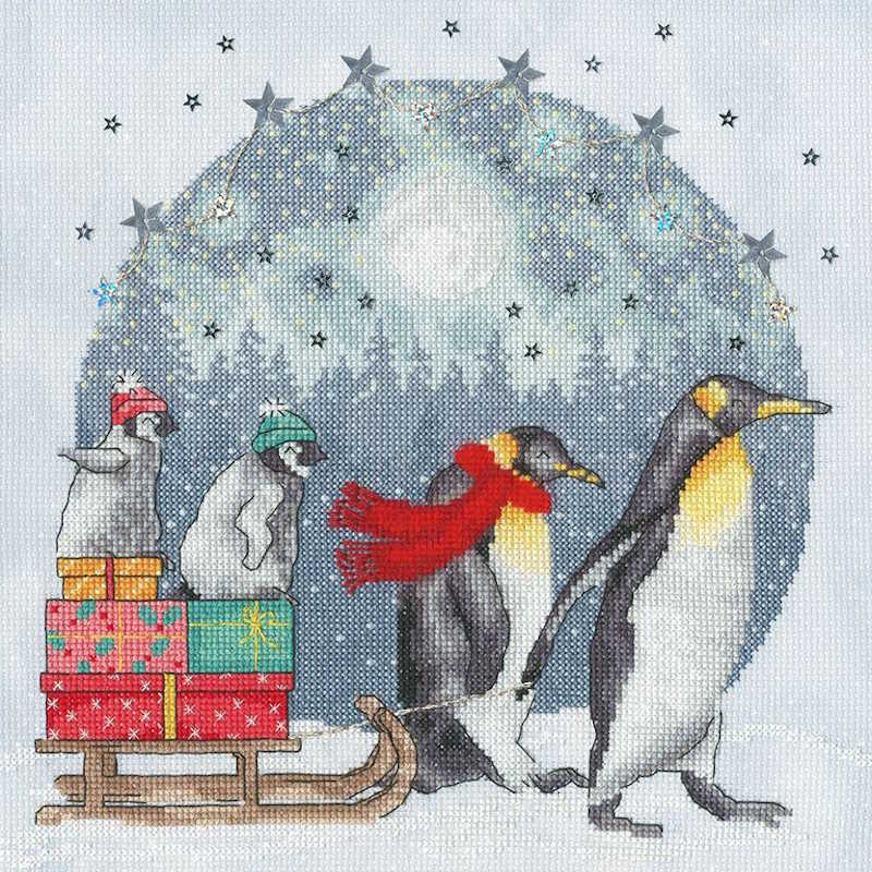 Winter Waddle Cross Stitch Kit By Bothy Threads