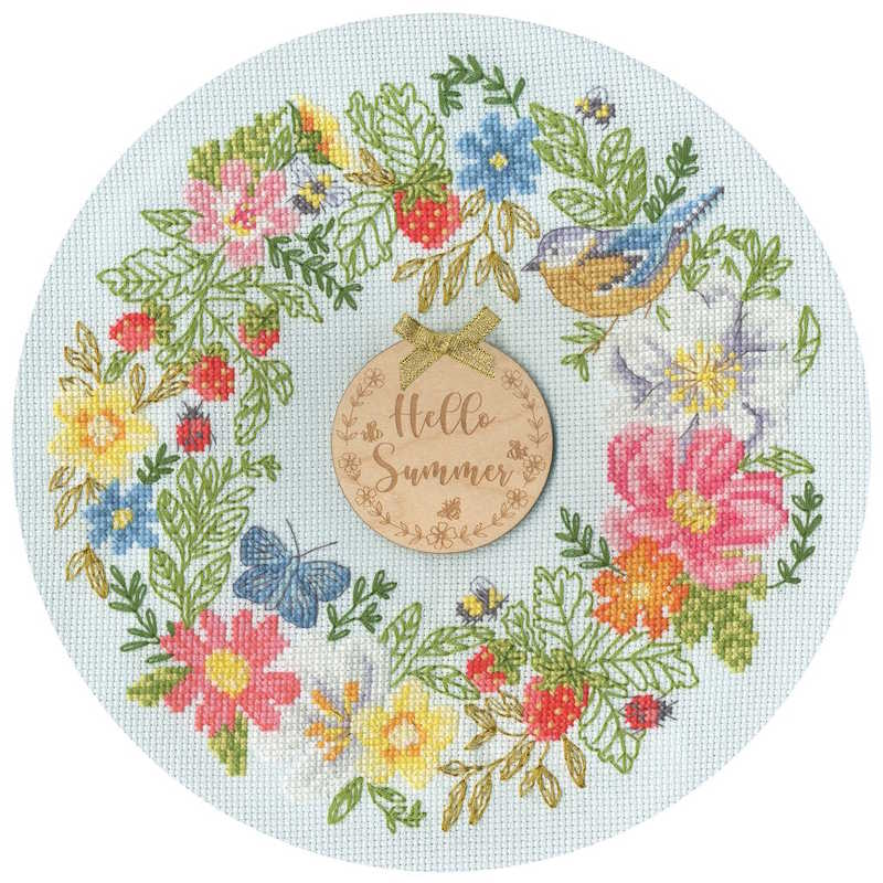 Summer Wreath Cross Stitch Kit By Bothy Threads