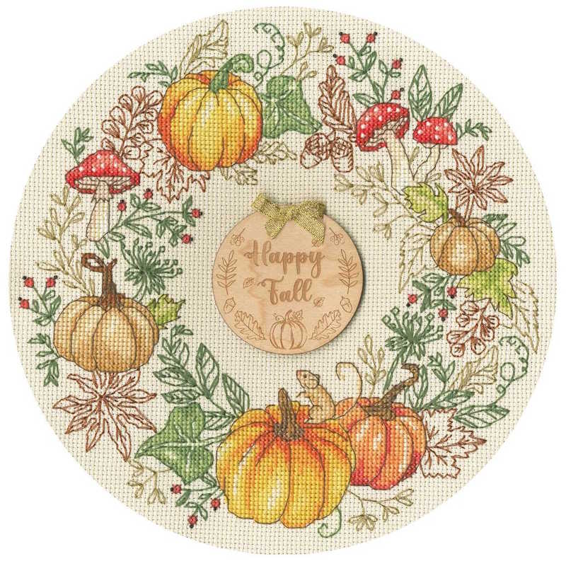 Autumn Wreath Cross Stitch Kit By Bothy Threads