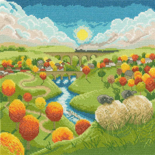 Watching the World Go By Lucy Pittaway Cross Stitch Kit By Bothy Threads