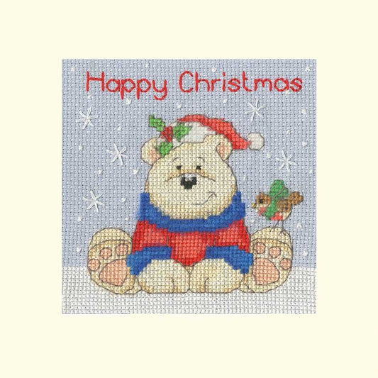Polar Pals Cross Stitch Christmas Card Kit by Bothy Threads