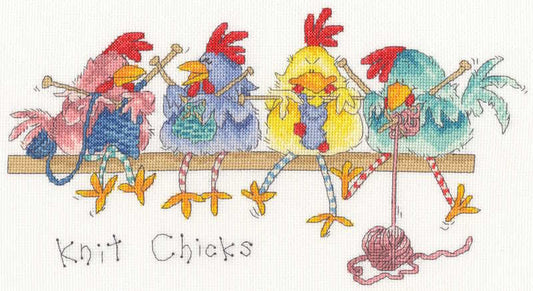 Knit Chicks Cross Stitch Kit by Bothy Threads