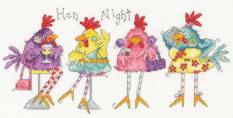Hen Night Cross Stitch Kit by Bothy Threads