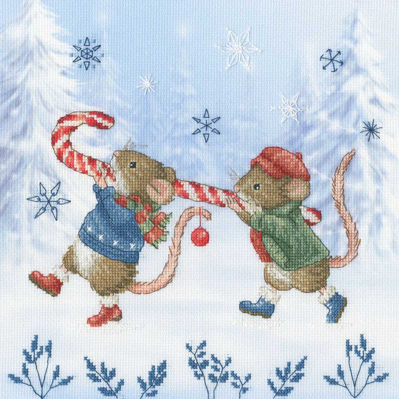Candy Cane Capers Cross Stitch Kit By Bothy Threads