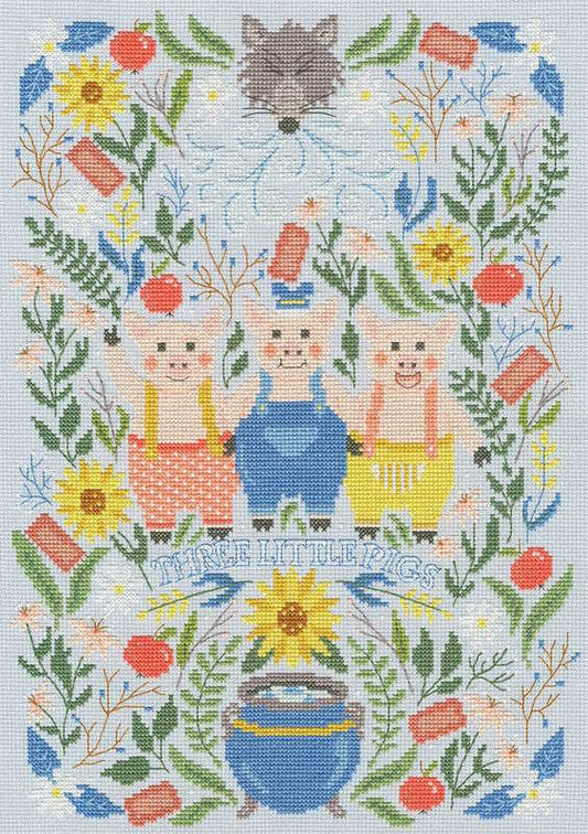 Three Little Pigs Cross Stitch Kit By Bothy Threads