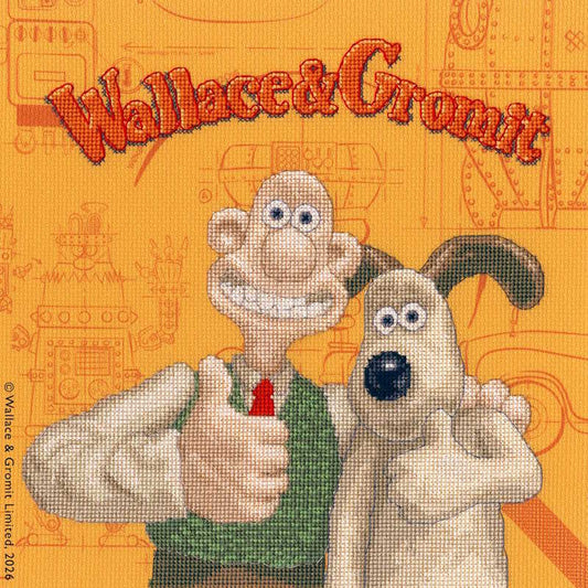 Wonderfully Wallace and Gromit Cross Stitch Kit By Bothy Threads