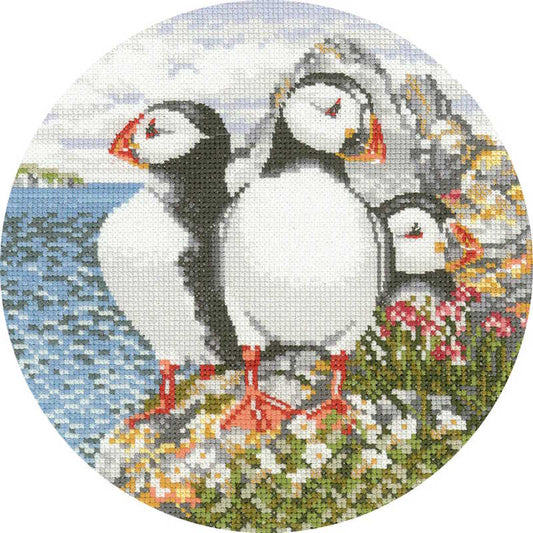 Puffin Patrol Cross Stitch Kit by Heritage Crafts