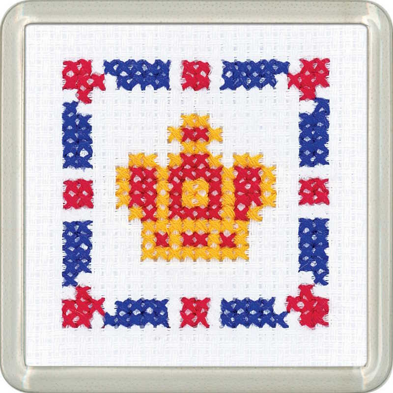 Coronation Coaster Cross Stitch Kit by Heritage Crafts