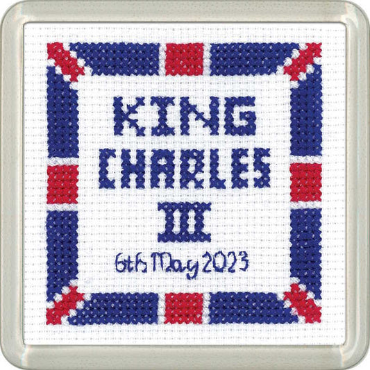 King Charles Coaster Cross Stitch Kit by Heritage Crafts