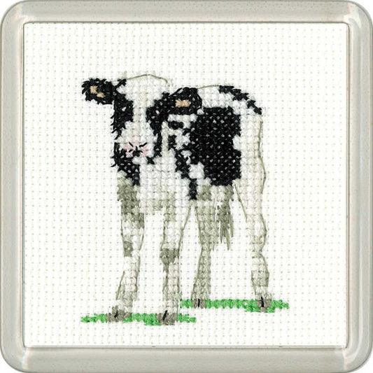 Calf Cross Stitch Coaster Kit by Heritage Crafts