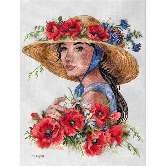 Flower Hat Cross Stitch Kit by Merejka