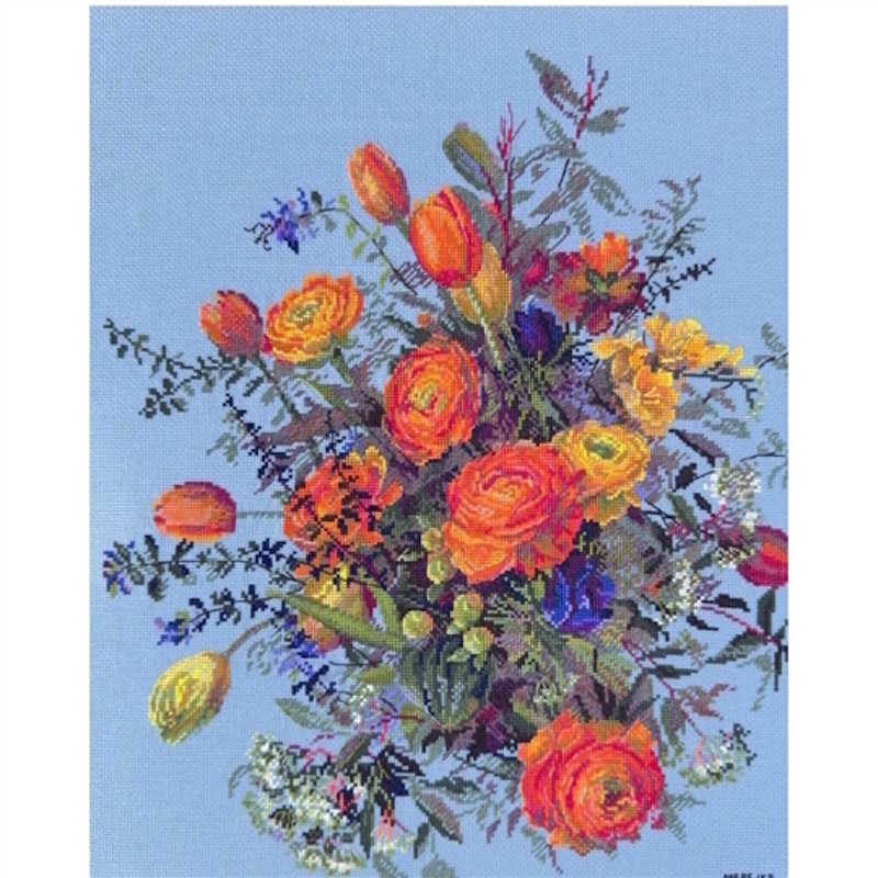 Sunlit Petals Cross Stitch Kit by Merejka