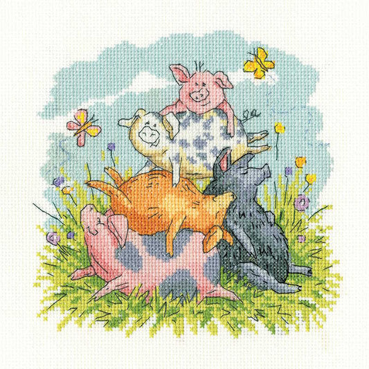Higgledy Piggledy Cross Stitch Kit by Heritage Crafts