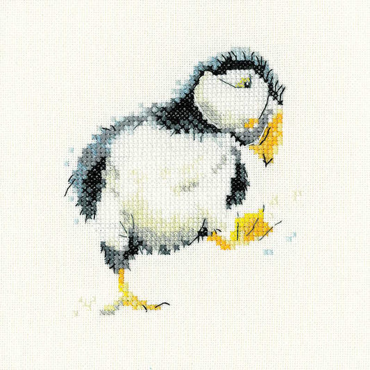 Pickle the Puffin Cross Stitch Kit by Heritage Crafts