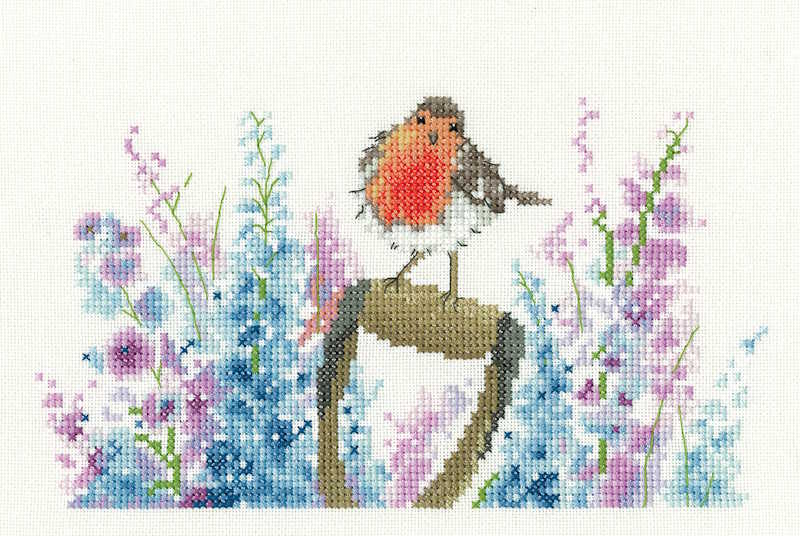 Rosie Robin Cross Stitch Kit by Heritage Crafts