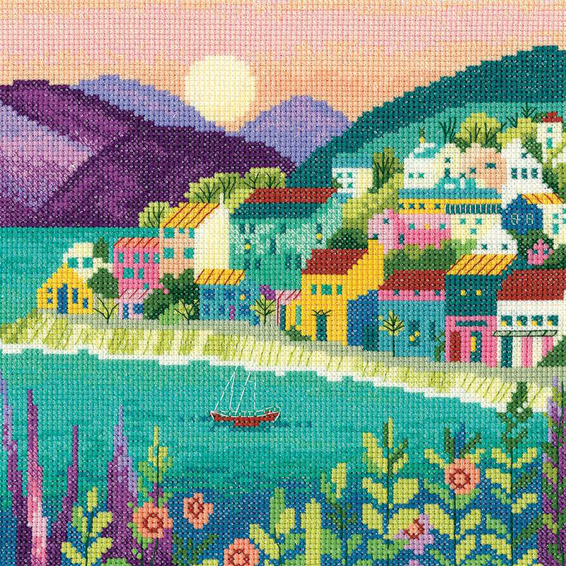 The Peaceful Harbour Cross Stitch Kit by Heritage Crafts