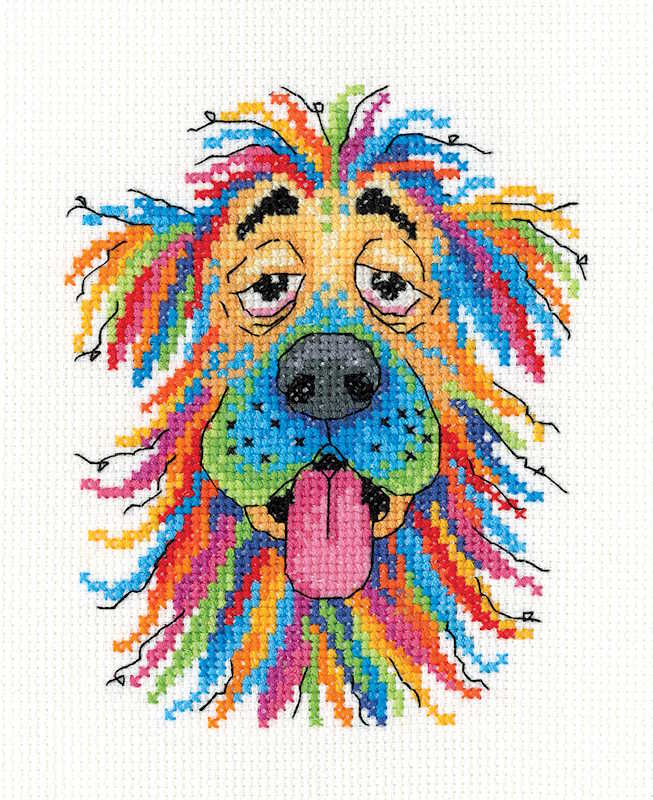 Dog Tired Cross Stitch Kit by Heritage Crafts