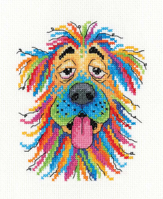 Dog Tired Cross Stitch Kit by Heritage Crafts