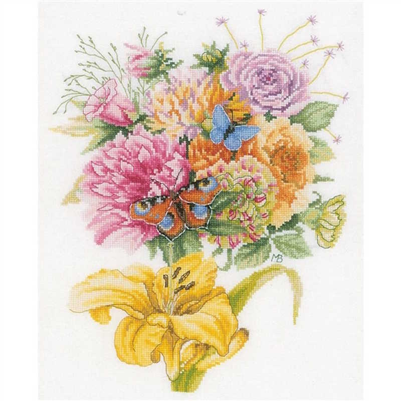 Butterflies Cross Stitch Kit By Lanarte