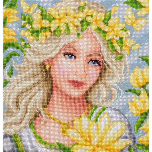 Blossom Cross Stitch Kit By Lanarte