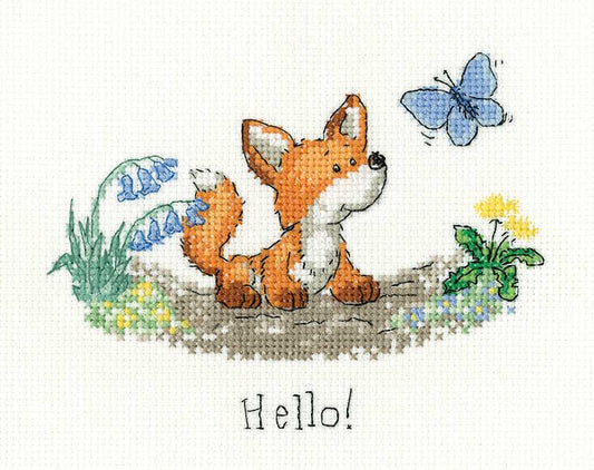 Hello Cross Stitch Kit by Heritage Crafts