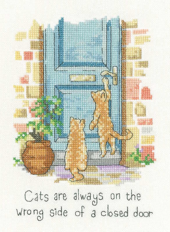 The Wrong Side Cross Stitch Kit by Heritage Crafts