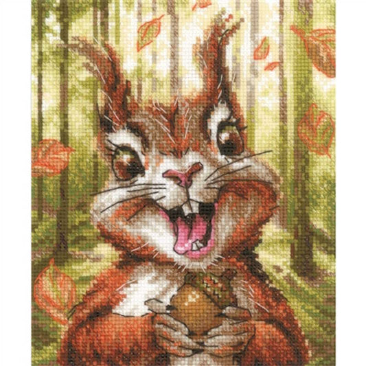 Nutty Delight Cross Stitch Kit By RIOLIS
