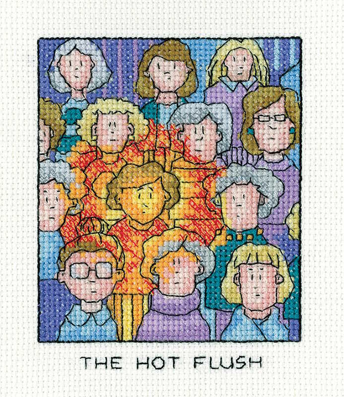 The Hot Flush Cross Stitch Kit by Heritage Crafts