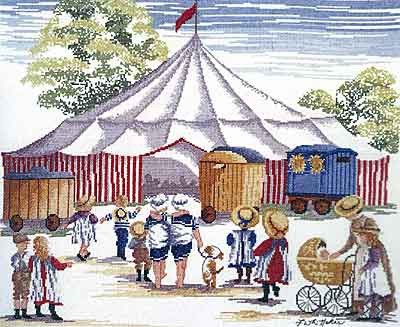The Circus Comes to Town All Our Yesterdays Cross Stitch Kit by Faye Whittaker