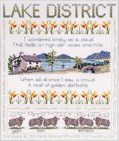 Lake District Sampler Cross Stitch Kit by Derwentwater Designs