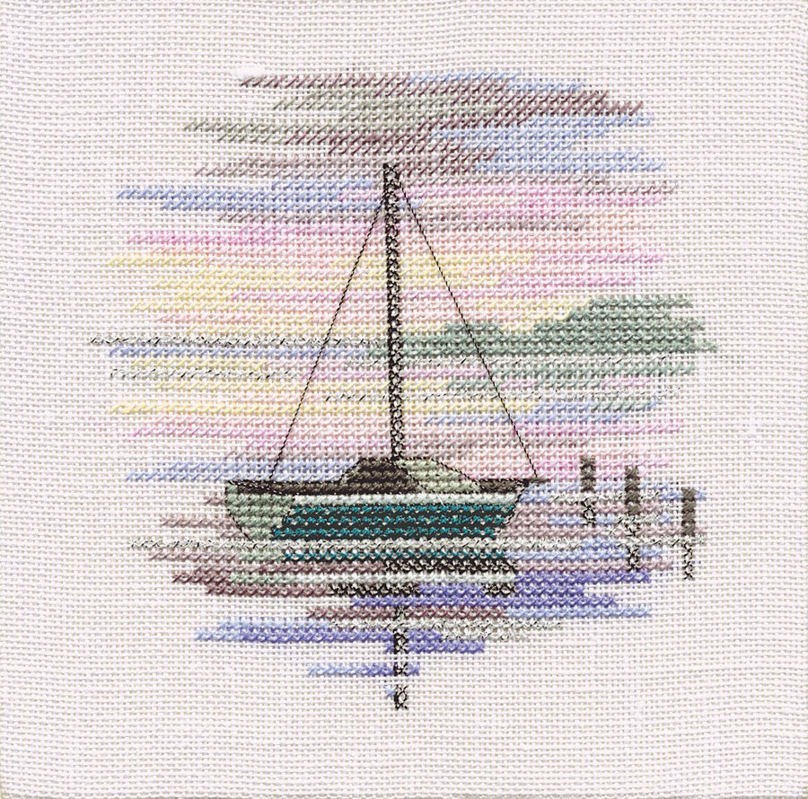 Sailing Boat Cross Stitch Kit by Derwentwater Designs