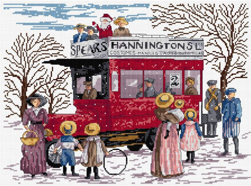 Christmas Bus All Our Yesterdays Cross Stitch Kit by Faye Whittaker
