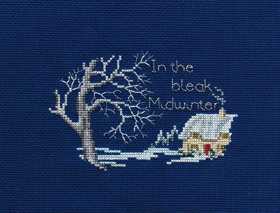 Midwinter Cross Stitch Christmas Card Kit by Derwentwater Designs