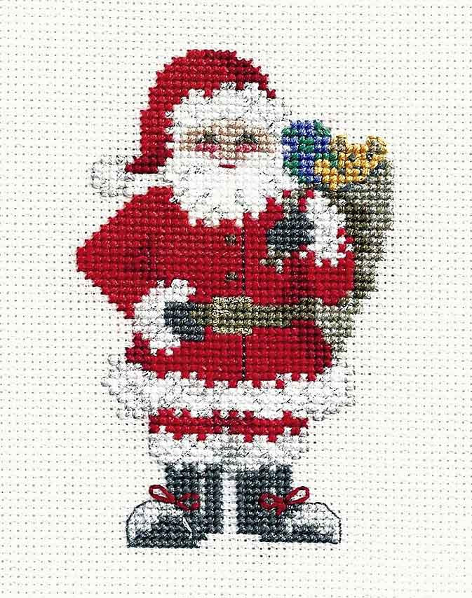 Santas Sack Cross Stitch Christmas Card Kit by Derwentwater Designs
