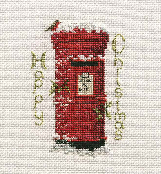 Christmas Post Cross Stitch Christmas Card Kit by Derwentwater Designs