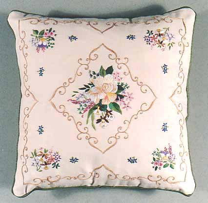 Gardenia Embroidery Cushion Front Kit by Design Perfection
