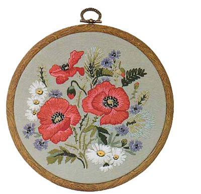 Poppies Embroidery Kit by Design Perfection