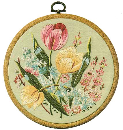 Tulips Embroidery Kit by Design Perfection