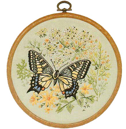 Swallowtail Butterfly Embroidery Kit by Design Perfection