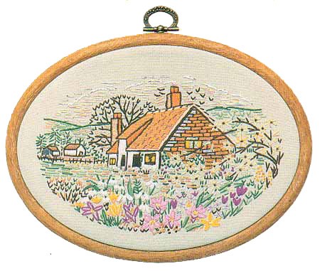 Jasmine Cottage Embroidery Kit by Design Perfection
