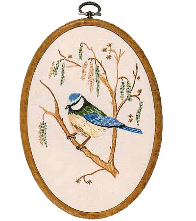 Blue Tit Embroidery Kit by Design Perfection