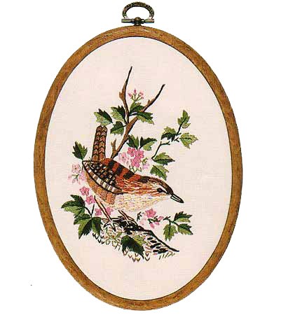Wren Embroidery Kit by Design Perfection