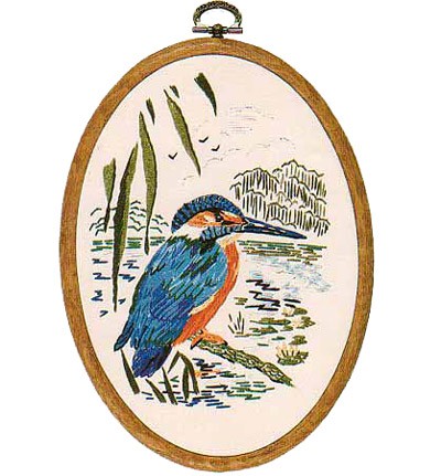 Kingfisher Embroidery Kit by Design Perfection