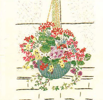 Window Hanging Basket Embroidery Kit by Design Perfection